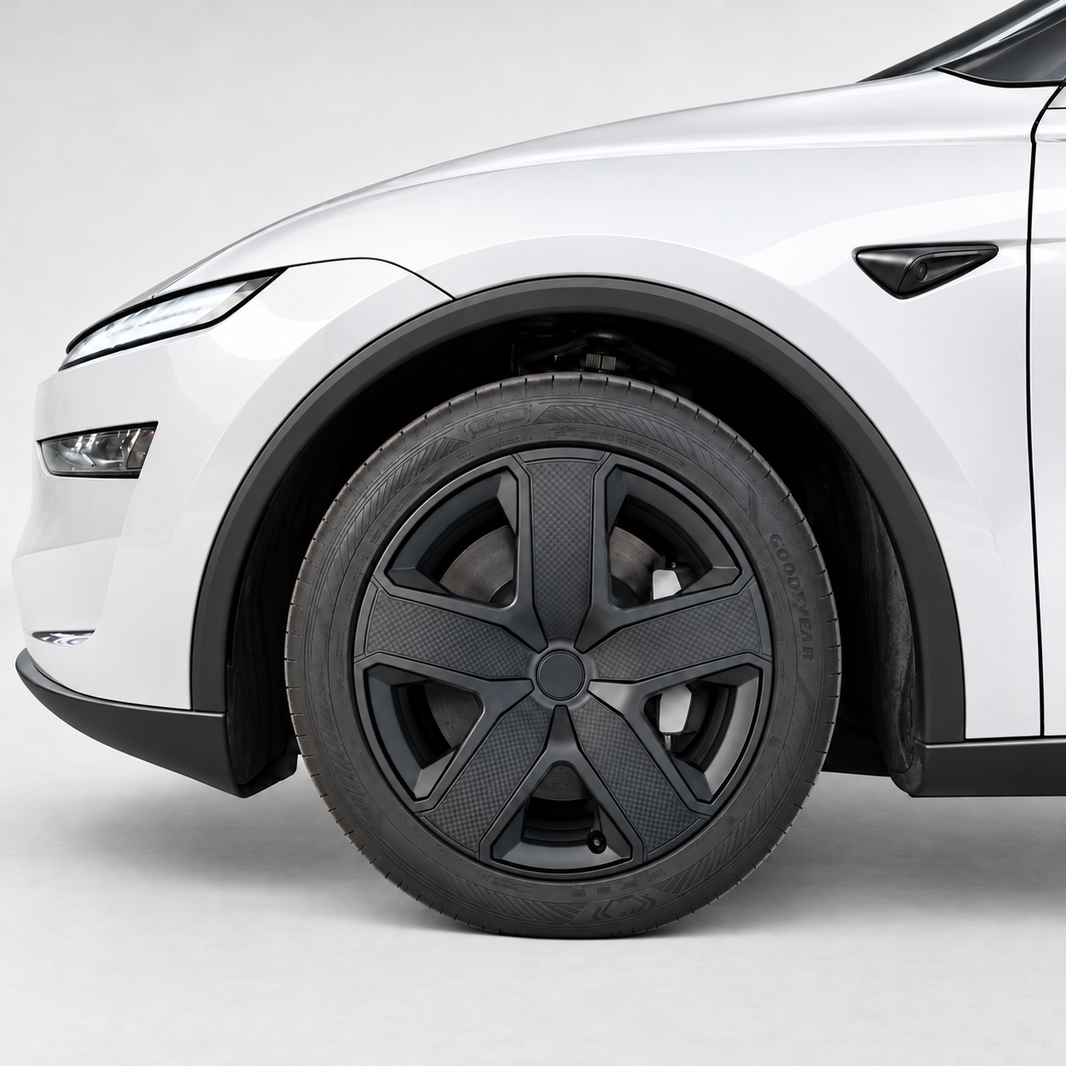 19-Inch 02-Style Silver & Black Two-Tone Wheel Covers for Tesla Model Y Juniper (2025.03+）