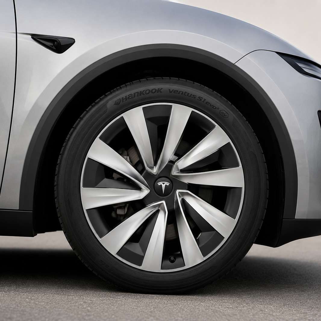 Black And Silver Two-Tone Wheel Covers