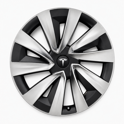 Black And Silver Two-Tone Wheel Covers