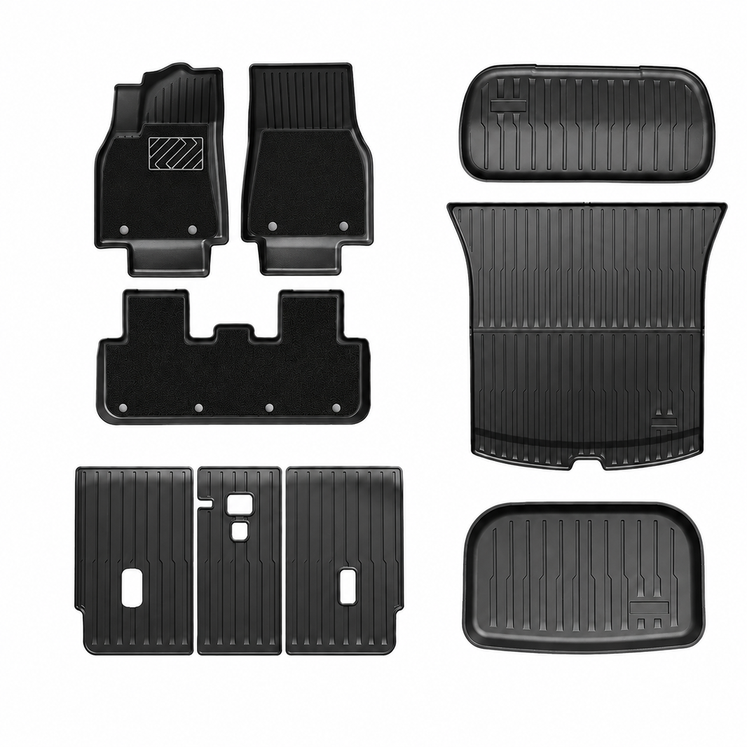 TPE 12-Piece Set  Floor Mats & Cargo Liners for Tesla Model Y/ 3/ Model Y Juniper/Model 3 Highland– All-Weather Protection