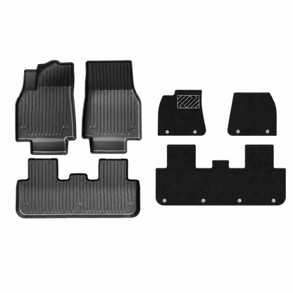TPE 6-Piece Set Floor Mats & Cargo Liners for Tesla Model Y/ 3/ Model Y Juniper/Model 3 Highland– All-Weather Protection