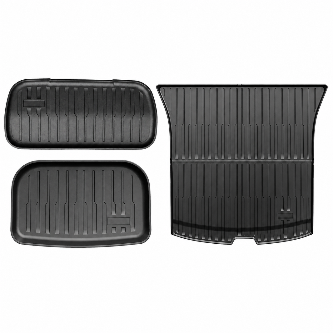 TPE 3-Piece Set Cargo Liners for Tesla Model Y/ 3/ Model Y Juniper/Model 3 Highland– All-Weather Protection