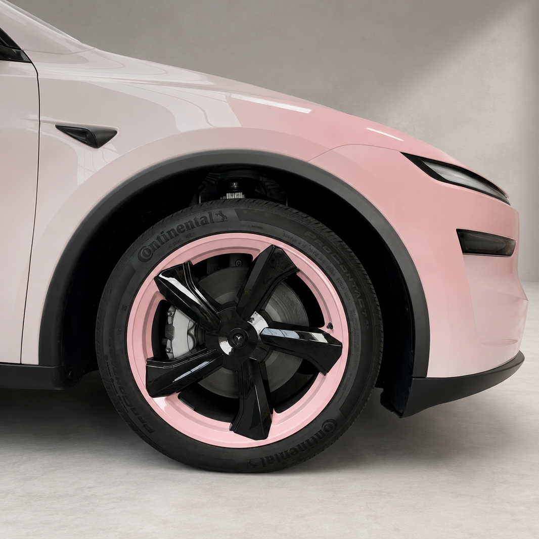 19-Inch Pink Sport  Full-Cover Wheel Covers for Tesla Model Y Juniper (2025.03+)