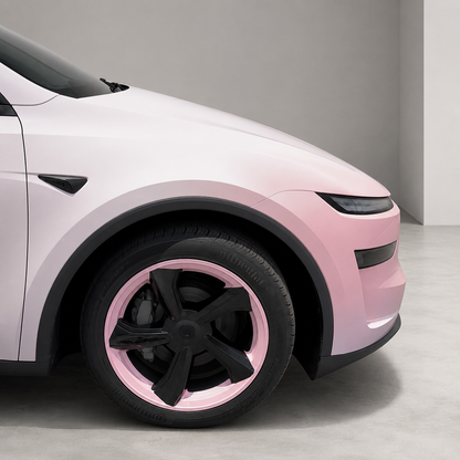 19-Inch Pink Sport  Full-Cover Wheel Covers for Tesla Model Y Juniper (2025.03+)