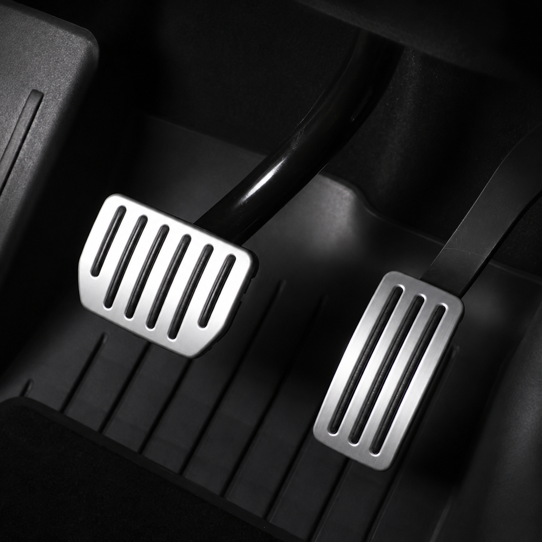 Aluminum Alloy Accelerator and Brake Pedal Covers for Tesla Model Y / YL / Model 3