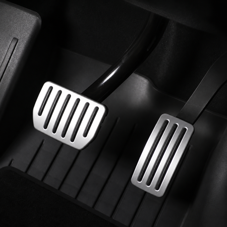 Aluminum Alloy Accelerator and Brake Pedal Covers for Tesla Model Y / YL / Model 3