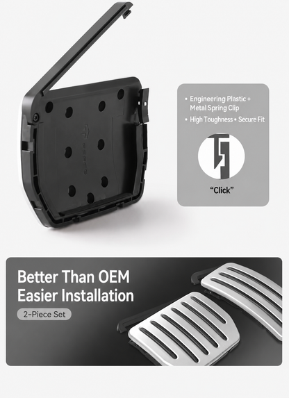 Aluminum Alloy Accelerator and Brake Pedal Covers for Tesla Model Y / YL / Model 3