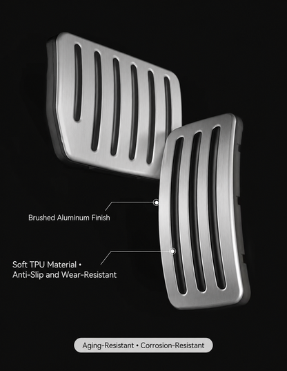 Aluminum Alloy Accelerator and Brake Pedal Covers for Tesla Model Y / YL / Model 3
