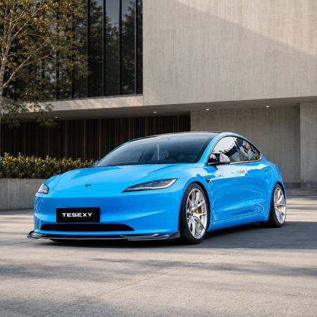 Glossy Carbon Fiber Full Body Kit For Model 3 HIghland -Tesexy02