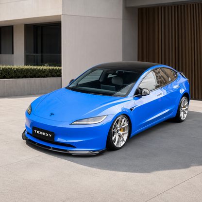 Glossy Carbon Fiber Full Body Kit For Model 3 HIghland -Tesexy02