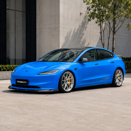 Glossy Carbon Fiber Full Body Kit For Model 3 HIghland -Tesexy02