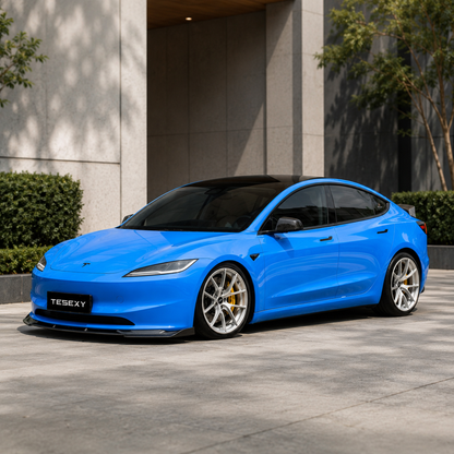 Glossy Carbon Fiber Full Body Kit For Model 3 HIghland -Tesexy02