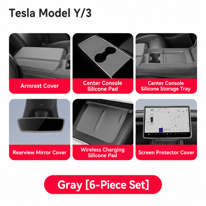 Silicone Center Console Organizer Tray for Tesla Model 3/Y/YL