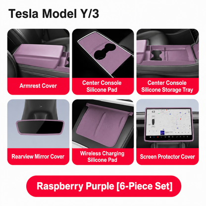 Silicone Center Console Organizer Tray for Tesla Model 3/Y/YL