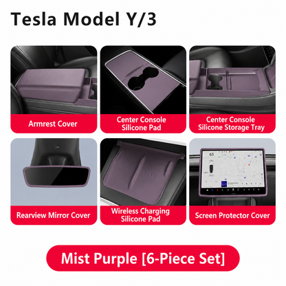 Silicone Center Console Organizer Tray for Tesla Model 3/Y/YL