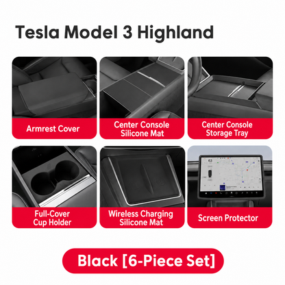 Silicone Center Console Organizer Tray for Tesla Model 3/Y/YL