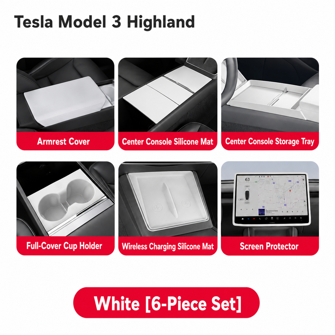 Silicone Center Console Organizer Tray for Tesla Model 3/Y/YL