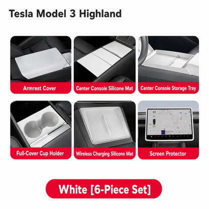 Silicone Center Console Organizer Tray for Tesla Model 3/Y/YL