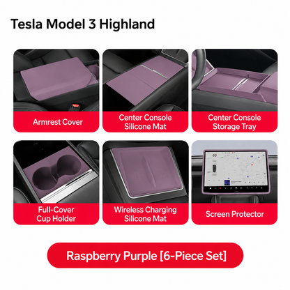 Silicone Center Console Organizer Tray for Tesla Model 3/Y/YL