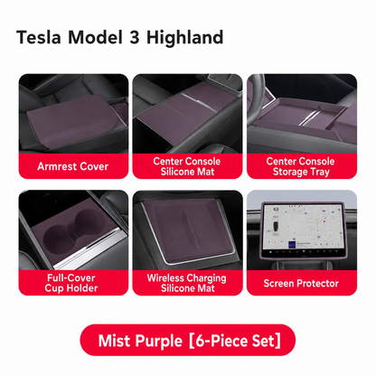 Silicone Center Console Organizer Tray for Tesla Model 3/Y/YL