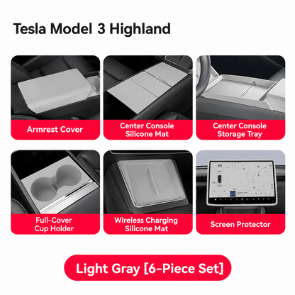 Silicone Center Console Organizer Tray for Tesla Model 3/Y/YL