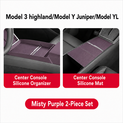 Silicone Center Console Organizer Tray for Tesla Model 3/Y/YL