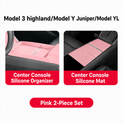 Silicone Center Console Organizer Tray for Tesla Model 3/Y/YL