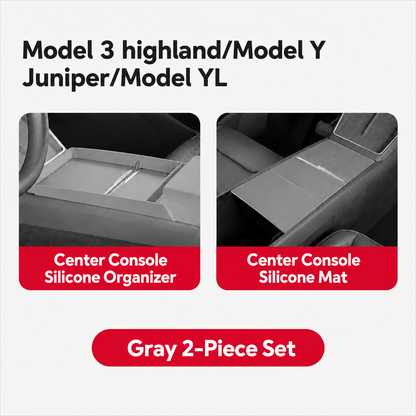 Silicone Center Console Organizer Tray for Tesla Model 3/Y/YL