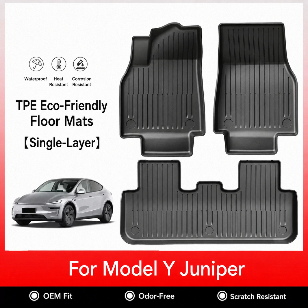 3D Molded TPE Floor Mats & Cargo Liners for Tesla Model Y/ 3/ Model Y Juniper/Model 3 Highland– All-Weather Protection