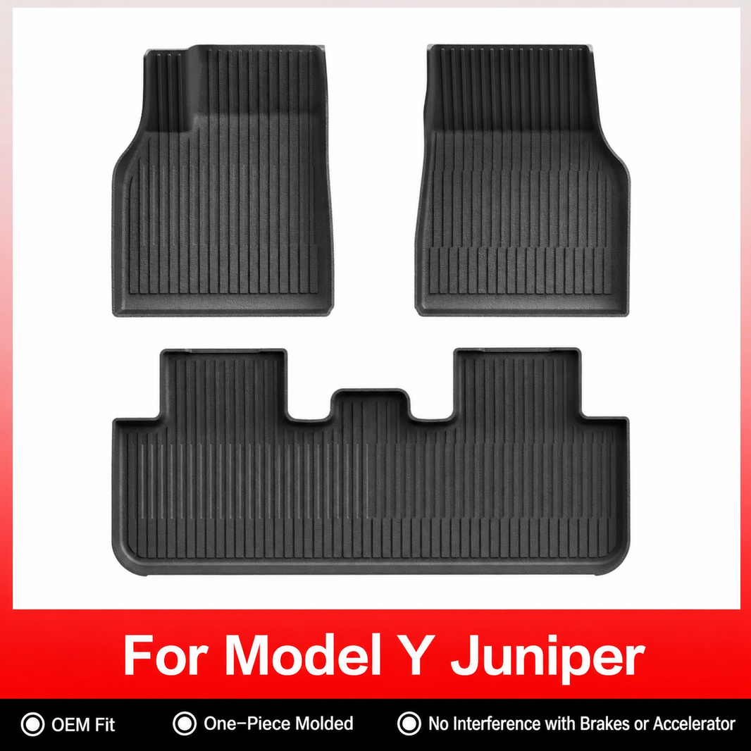 3D Molded TPE Floor Mats & Cargo Liners for Tesla Model Y/ 3/ Model Y Juniper/Model 3 Highland– All-Weather Protection