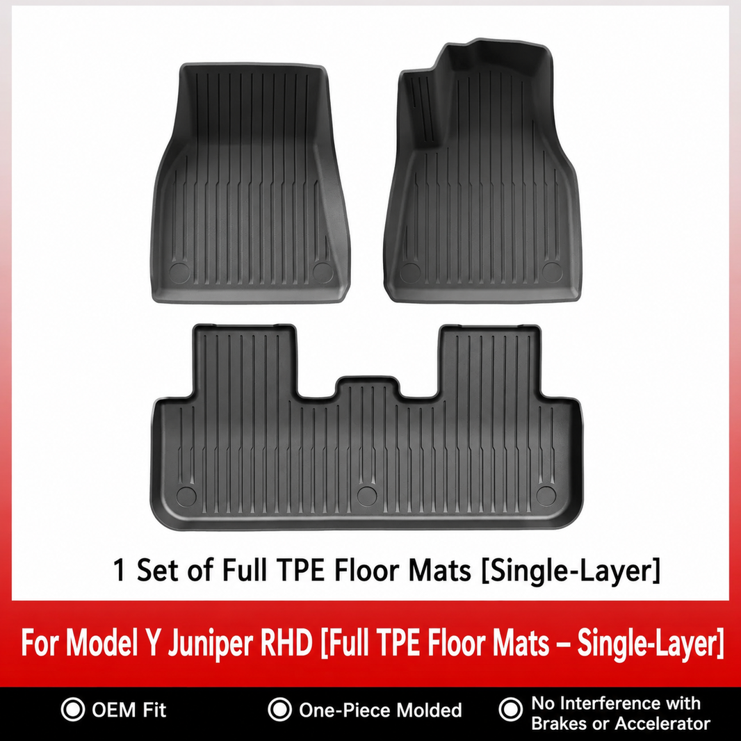 3D Molded TPE Floor Mats & Cargo Liners for Tesla Model Y/ 3/ Model Y Juniper/Model 3 Highland– All-Weather Protection