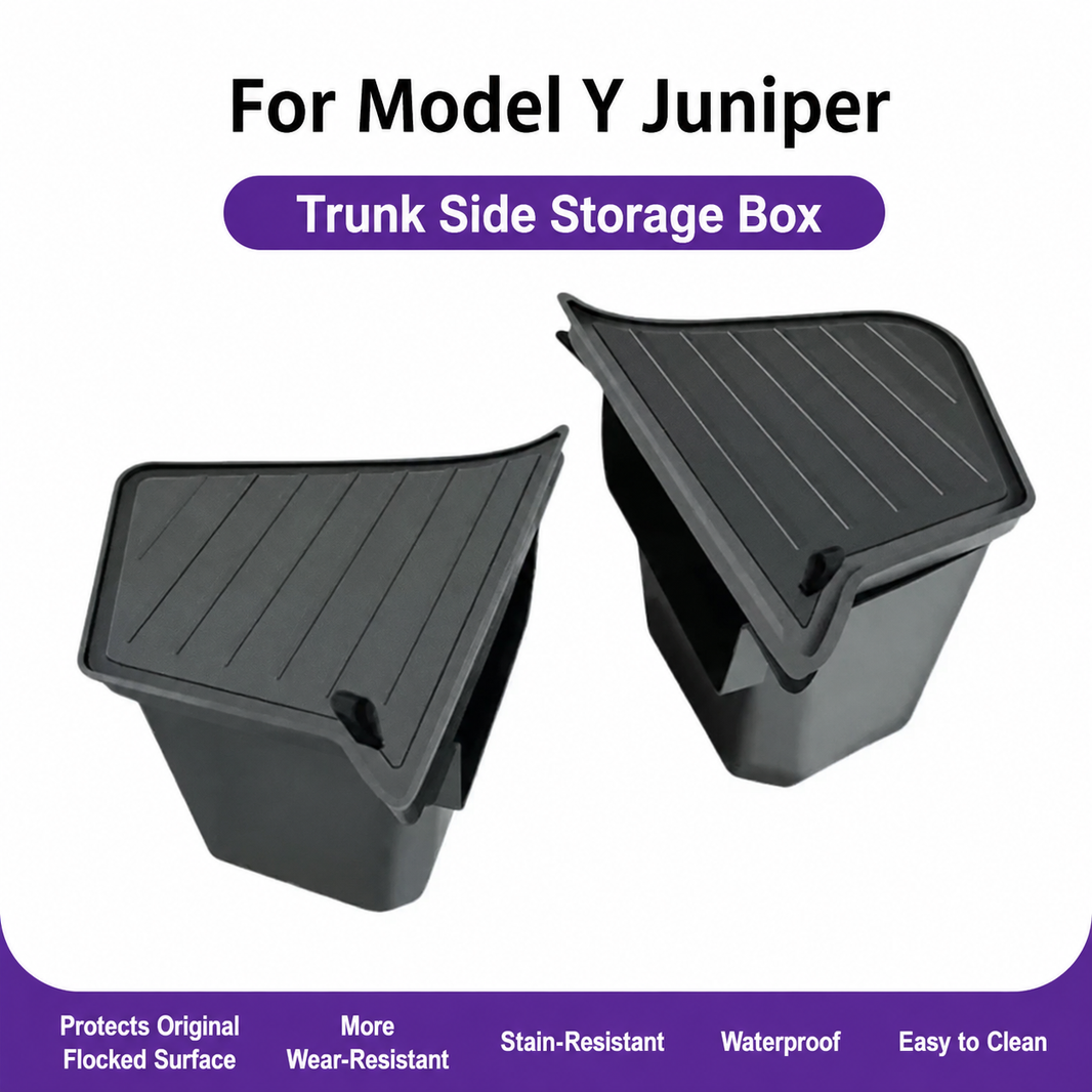 Trunk Side Storage Bins with Covers for Tesla Model Y/Model 3