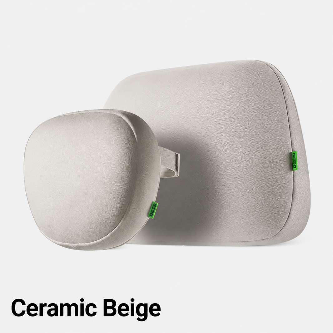 Ergonomic Adjustable Car Headrest & Lumbar Support Cushion for Tesla Model 3/Y/YL
