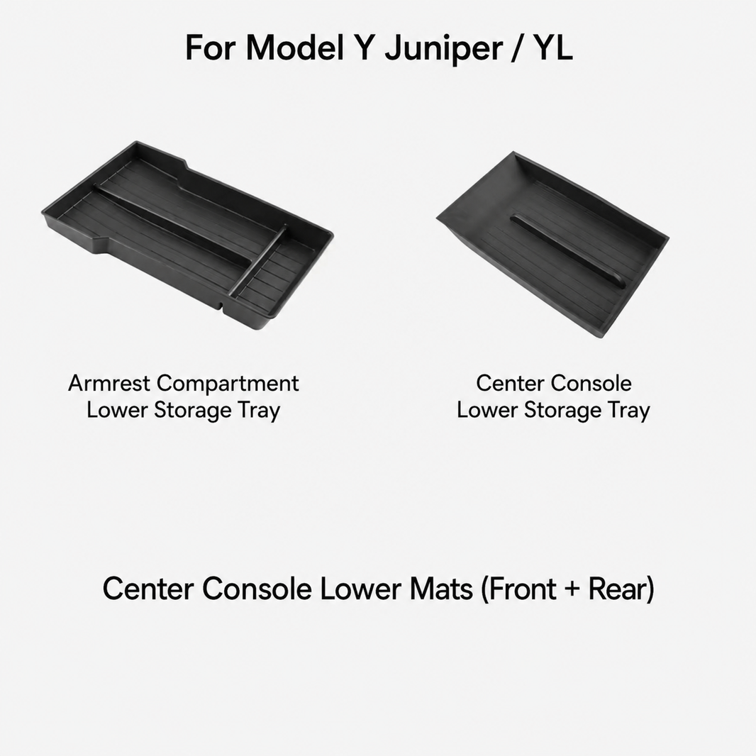 Center Console Storage Tray & Armrest Organizer for Tesla Model Y Juniper / Model 3 Highland / Model YL