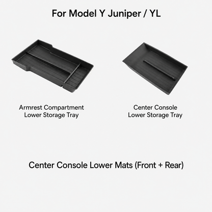 Center Console Storage Tray & Armrest Organizer for Tesla Model Y Juniper / Model 3 Highland / Model YL