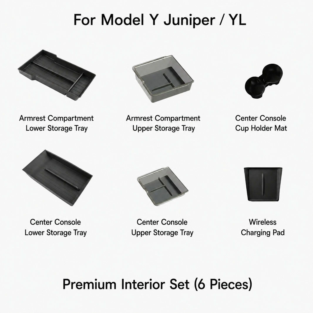 Center Console Storage Tray & Armrest Organizer for Tesla Model Y Juniper / Model 3 Highland / Model YL