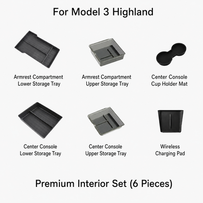 Center Console Storage Tray & Armrest Organizer for Tesla Model Y Juniper / Model 3 Highland / Model YL