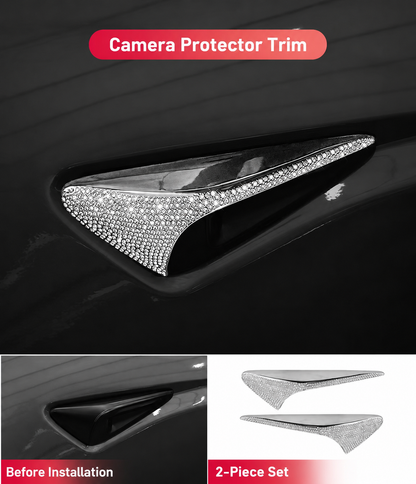 Crystal Rhinestone Diamond Interior &amp; Exterior Decorative Trim for Tesla Model Y Juniper / Model 3 Highland