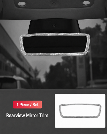 Crystal Rhinestone Diamond Interior &amp; Exterior Decorative Trim for Tesla Model Y Juniper / Model 3 Highland