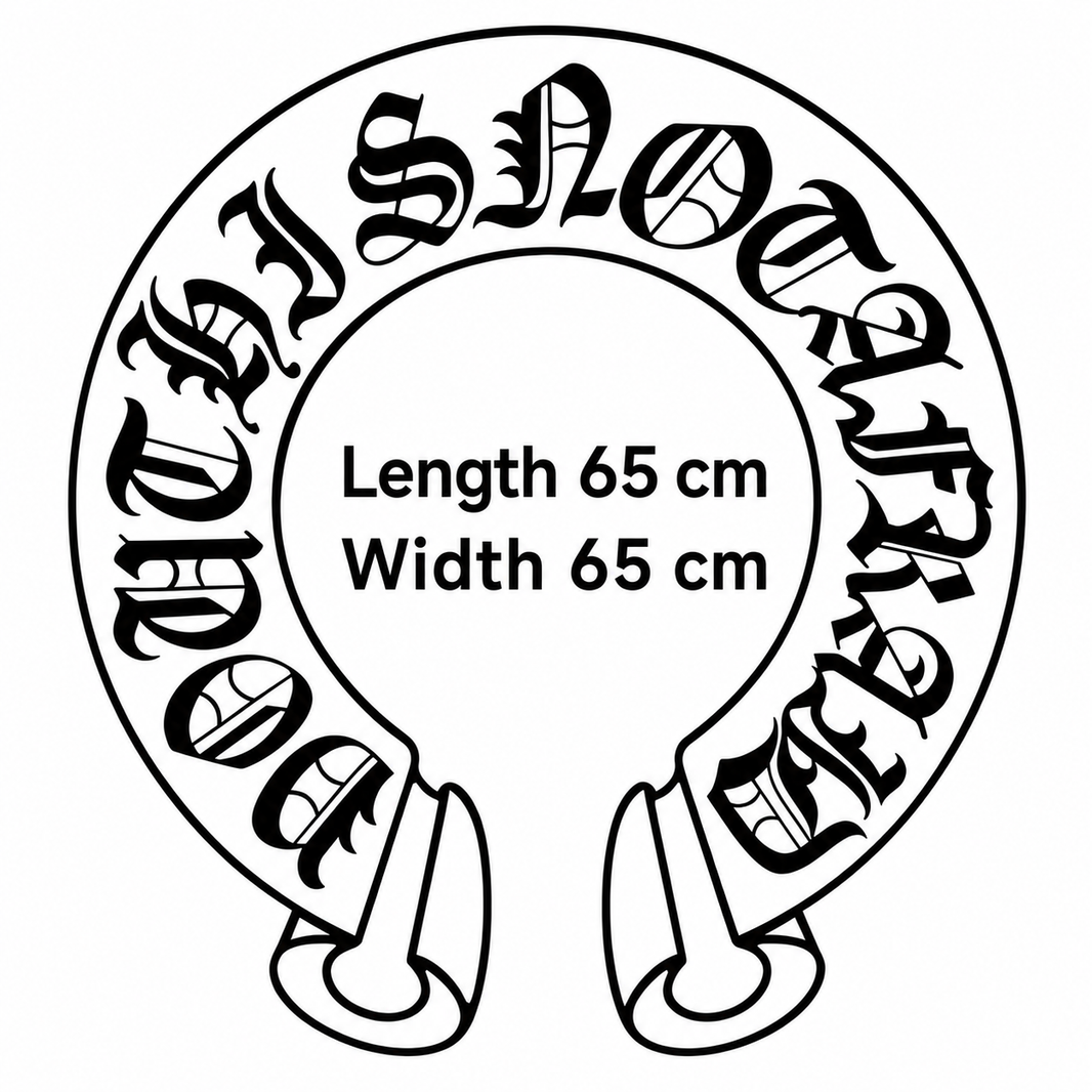 Oversized Horseshoe & Cross Custom Style Decals Car Stickers