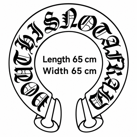 Oversized Horseshoe & Cross Custom Style Decals Car Stickers