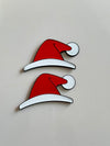 3D Santa Hat Tesla Emblem Decoration – Christmas Car Badge Sticker