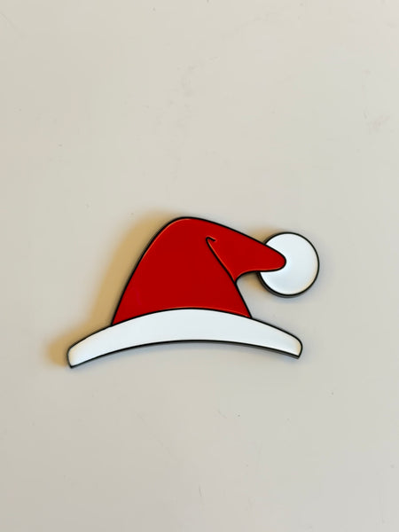 3D Santa Hat Tesla Emblem Decoration – Christmas Car Badge Sticker