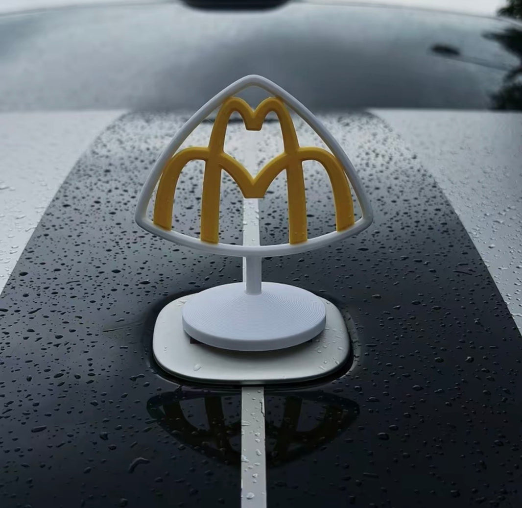 3D Printed McDonald’s × Maybach Car Badge – Creative Automotive Decoration（Adhesive-Backed）
