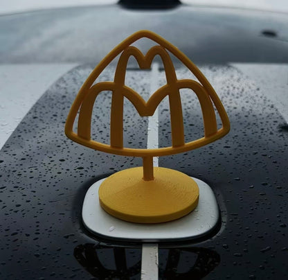 3D Printed McDonald’s × Maybach Car Badge – Creative Automotive Decoration（Adhesive-Backed）