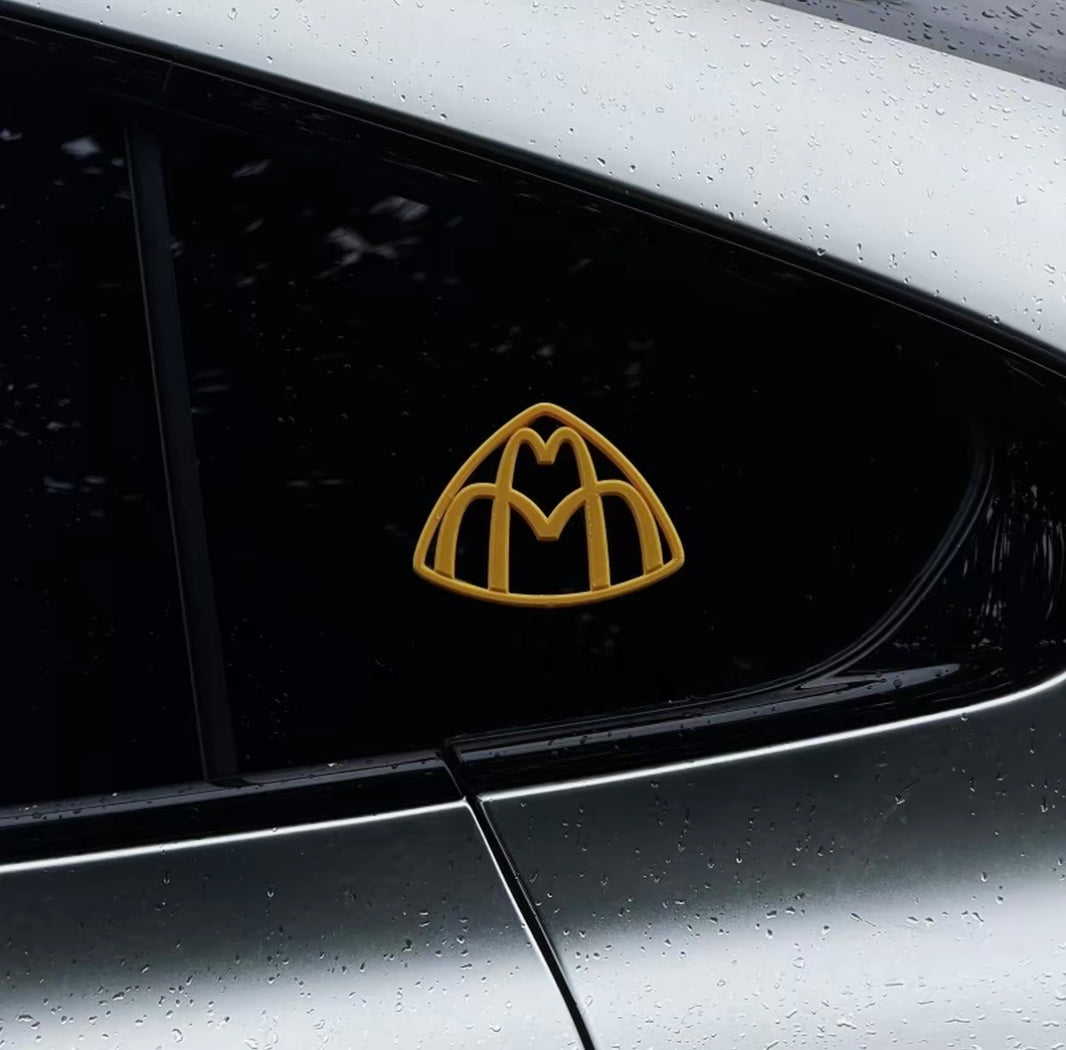 3D Printed McDonald’s × Maybach Car Badge – Creative Automotive Decoration（Adhesive-Backed）