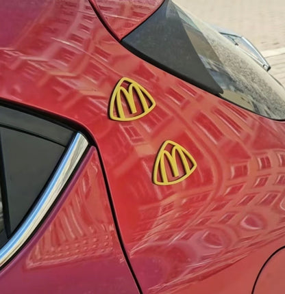 3D Printed McDonald’s × Maybach Car Badge – Creative Automotive Decoration（Adhesive-Backed）