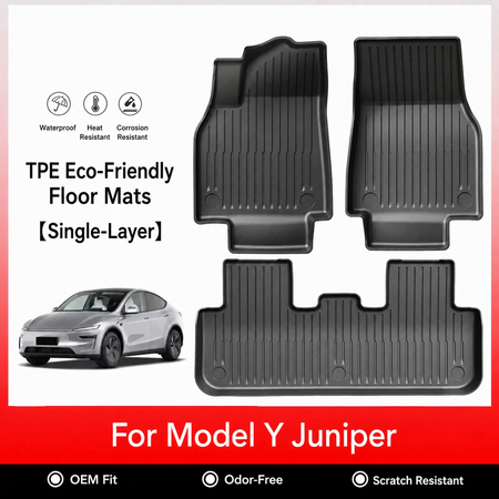 TPE Floor Mats & Cargo Liners for Tesla Model Y/ 3/ Model Y Juniper/Model 3 Highland– All-Weather Protection（副本）