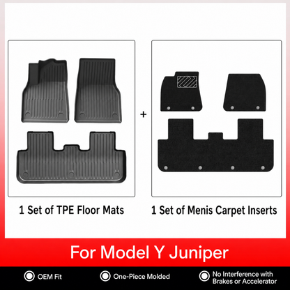 TPE Floor Mats & Cargo Liners for Tesla Model Y/ 3/ Model Y Juniper/Model 3 Highland– All-Weather Protection（副本）