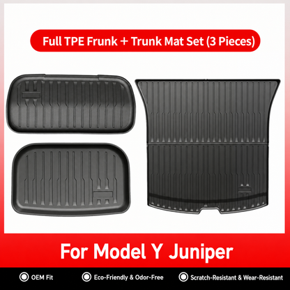 TPE Floor Mats & Cargo Liners for Tesla Model Y/ 3/ Model Y Juniper/Model 3 Highland– All-Weather Protection（副本）